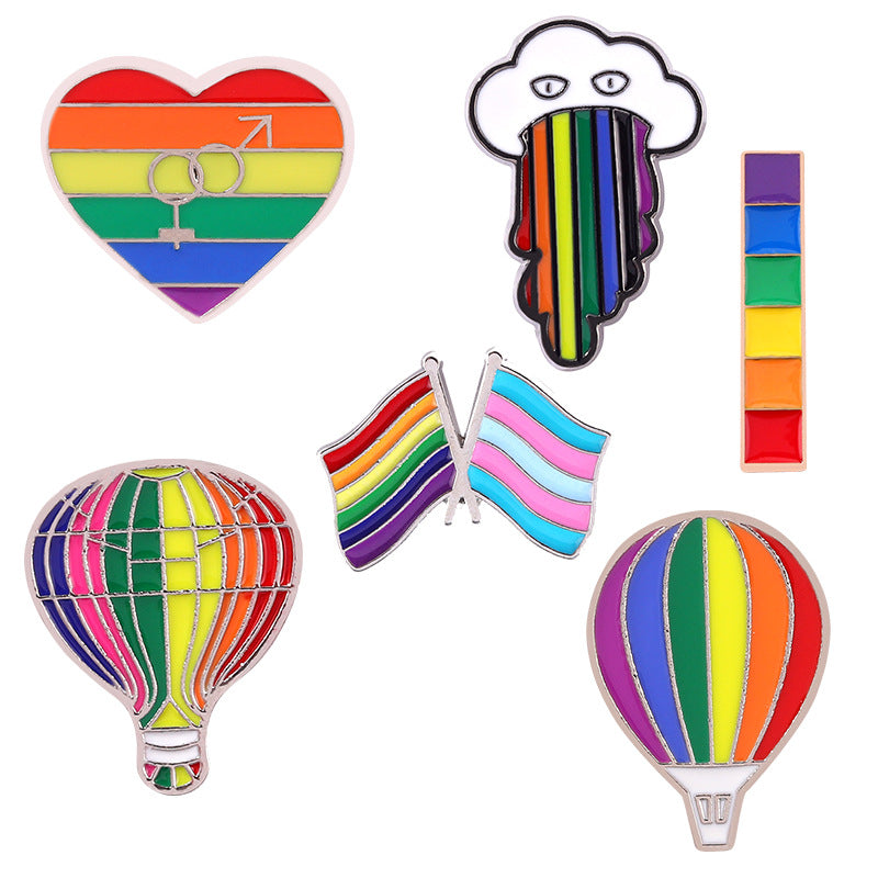 Aleación al por mayor LGBT Rainbow Broche